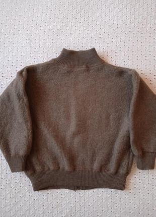 Теплый свитерик из валяной шерсти шерстефлиса свитер на молнии зимний кардиган кофта мирер шерстяной2 фото