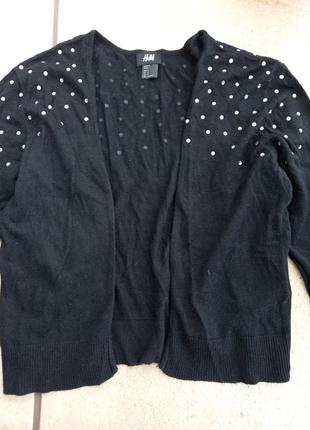 Болеро h&m чорне светр з блискітками3 фото