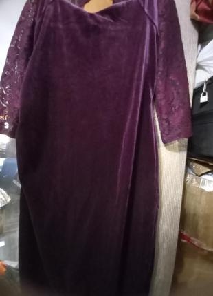 Ноаое шикарное бархатное платье размер 48-50-522 фото
