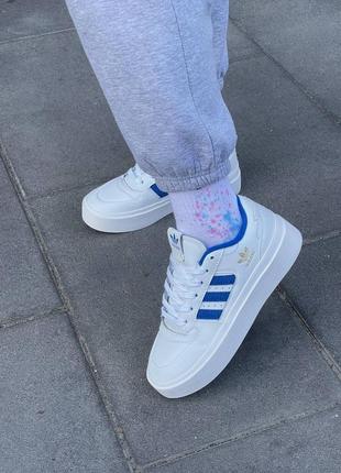 Кроссовки adidas forum bonega white blue