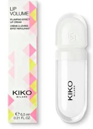 Бальзам-блиск для губ kiko milano з ефектом збільшення (transparent 02)1 фото