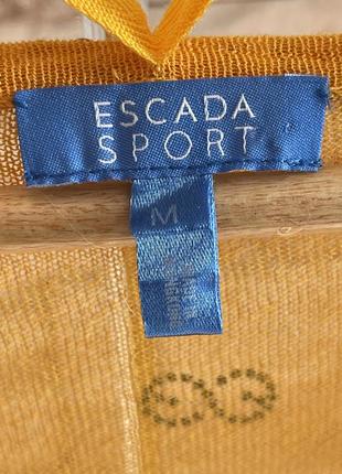 Воздушный женский льняной джемпер escada sport4 фото