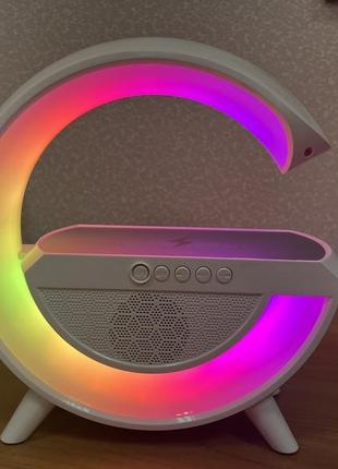 Настольная лампа g-smart light sound machine с беспроводной зарядкой6 фото