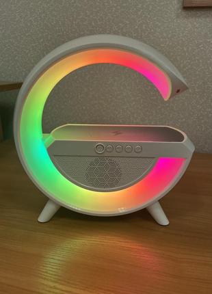 Настольная лампа g-smart light sound machine с беспроводной зарядкой8 фото