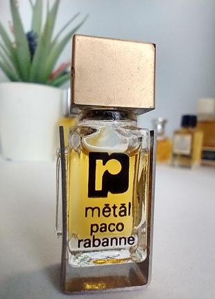 Metal paco rabanne, винтажная миниатюра, туалетная вода, 2 мл