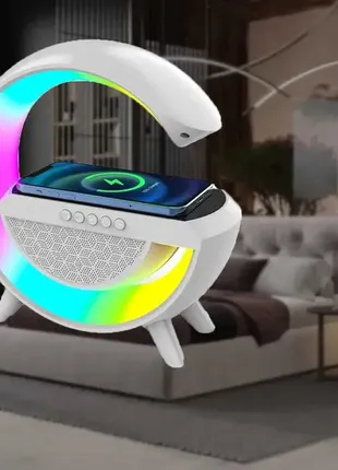 Настольная лампа g-smart light sound machine с беспроводной зарядкой10 фото