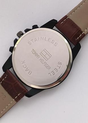 Супер якісний чоловічий годинник чорного кольору з антивідблисковим покриттям скла5 фото