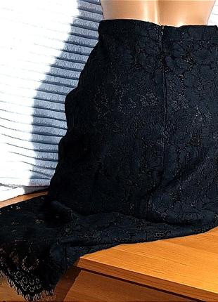 Юбка гипюровая нарядная, юбка праздничная полу прозрачная, романтическая юбка с кружевом4 фото