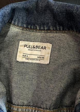 Джинсовка xs-s в темном цвете pull &amp; bear7 фото