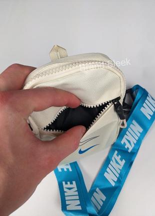 Сумка nike mini bag swoosh, молочна, месенджер, сумка через плече, барсетка найк4 фото