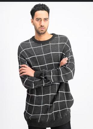 Чоловічий светр у карту bershka 42 xl 50