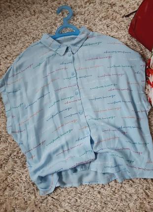 Легкая комфортная вискозовая блуза в принт ,c&amp;a,  p. 12-144 фото