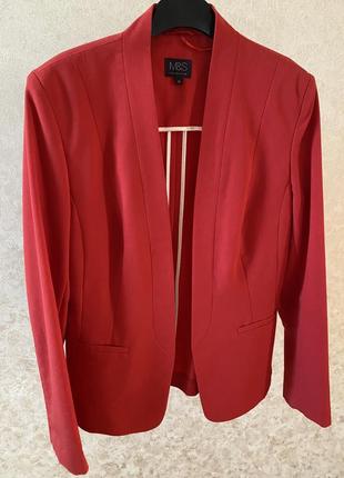 Красный пиджак marks &amp; spencer1 фото