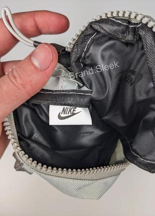 Сумка nike mini bag swoosh, серая, мессенджер, сумка через плечо, барсетка найк, серая10 фото