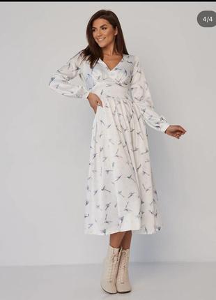 Шовкова сукня з колібрі від українського бренду “bessa”3 фото