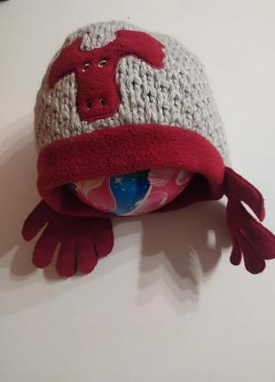 Шапка детская грубой вязки, размер универсальный, loman