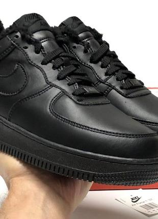 Мужские зимние кожаные кроссовки nike air force