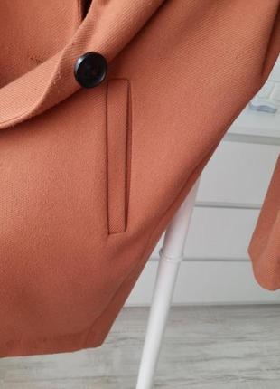 Стильный терракотовый тренч-пиджак stradivarius3 фото