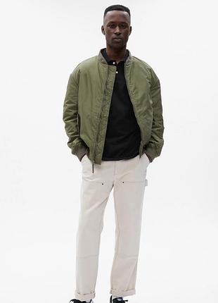 Бомбер gap куртка ветровка оригінал сша m l хакі олівковий