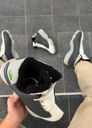 Чоловічі зимові стильні кросівки кросовки зима білі чорні на хутрі масивній підошві молодіжні черевики наложка післяплата5 фото