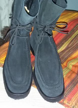 Замшевые ботинки notabene copenhagen (дания). размер 38,5 -39 ( 25,4 см)7 фото