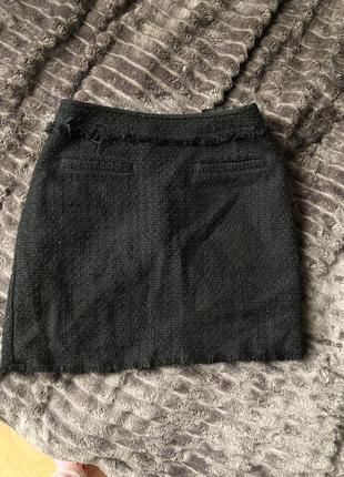 Юбка теплая черная юбочка-молния hm1 фото