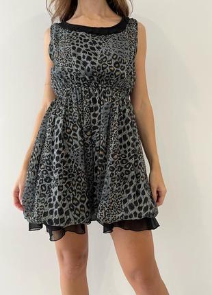 Леопардовое нарядное платье mela loves london