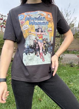 Серая футболка h&amp;m wonder woman9 фото