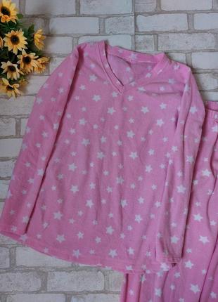 Пижама на флисе женская розовая со звездами avenue2 фото