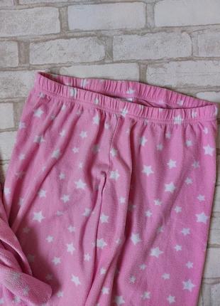 Пижама на флисе женская розовая со звездами avenue3 фото