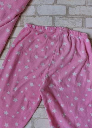 Пижама на флисе женская розовая со звездами avenue6 фото
