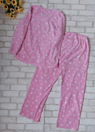 Пижама на флисе женская розовая со звездами avenue5 фото