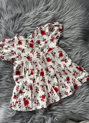 Сукня в червоні квіти, святкова сукня з червоними квітами
