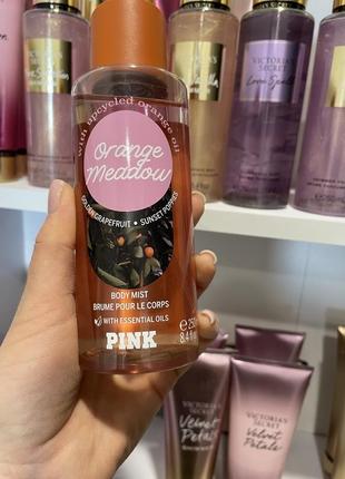 Спрей для тела  victoria’s secret pink orange meadow мист виктория сикрет