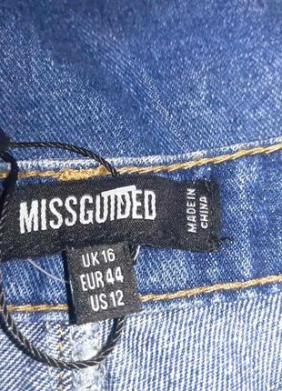 Зауженные джинсы с разрезами от missguided. высокий рост, высокая посадка.5 фото