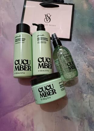 Новинка!огірковий cucumber лосьйон скраб спрей гель для душу victoria's secret виктория сикрет вікторія сікрет pink оригінал