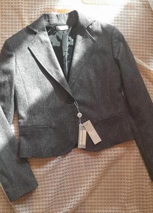 Италия новый стильный серый пиджак