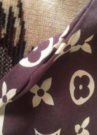 Винтажный монограммный шёлковый шарф louis vuitton 60-х7 фото