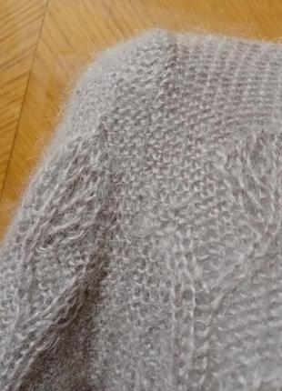 Брендовий  60% мохер  теплий пухнастий  светр  гольф  р.m від h&m7 фото