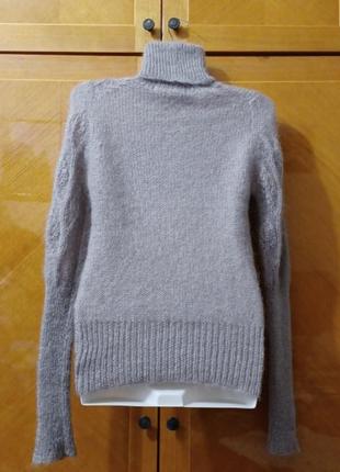 Брендовий  60% мохер  теплий пухнастий  светр  гольф  р.m від h&m2 фото