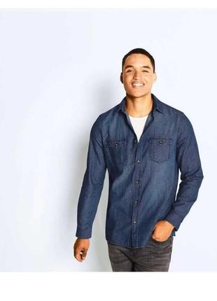 Мужская джинсовая рубашка livergy® размер s m