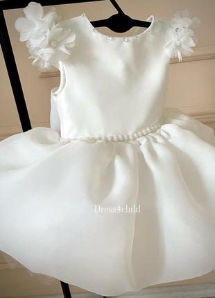 Платье на 1 год на рочек белое платье для маленькой принцессы