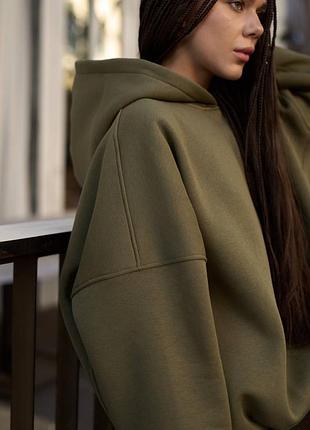 Худи оверсайз хаки оливка 6