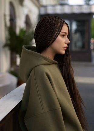 Худи оверсайз хаки оливка 10