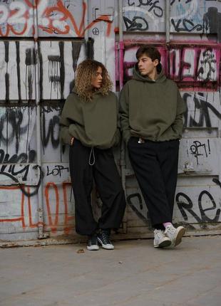 Худи оверсайз хаки оливка 2