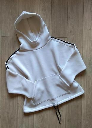 Хлопковая спортивная кофта утепленная на флисе худи