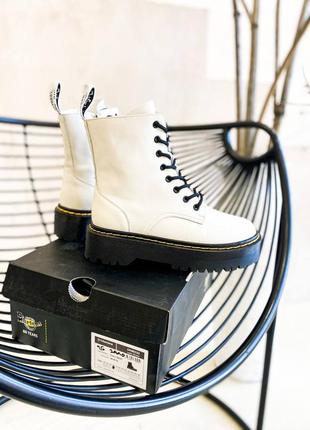 Черевики dr. martens jadon ii white black (premium)
замок ботинки