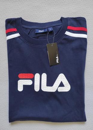Фирменная хлопковая футболка с логотипом fila оригинал7 фото