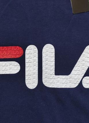 Фирменная хлопковая футболка с логотипом fila оригинал5 фото