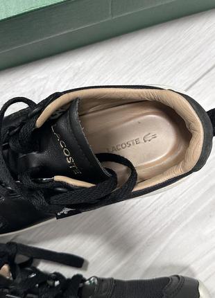 Кожаные кеды lacoste 385 фото